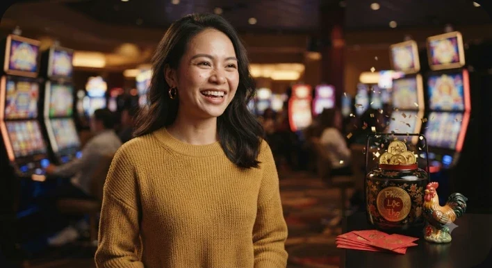 Ảnh minh họa giao diện slot game MB66 trên màn hình holographic sang trọng