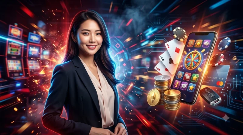 Minh họa người dùng tìm hiểu thông tin tổng quan về nền tảng MB66 trên màn hình hologram